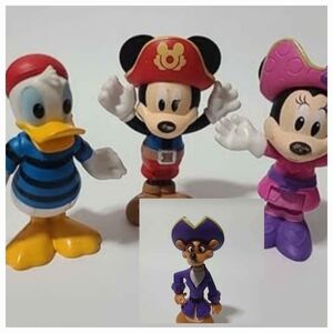 Mickey Mouse Pirate Ship Characters x 4